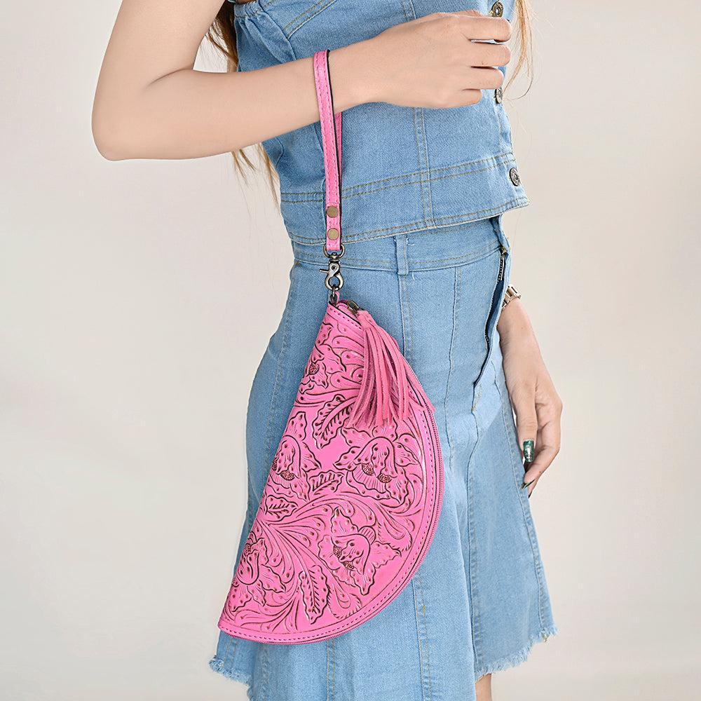 American Darling Clutch Hand Tooled Genuine Leather