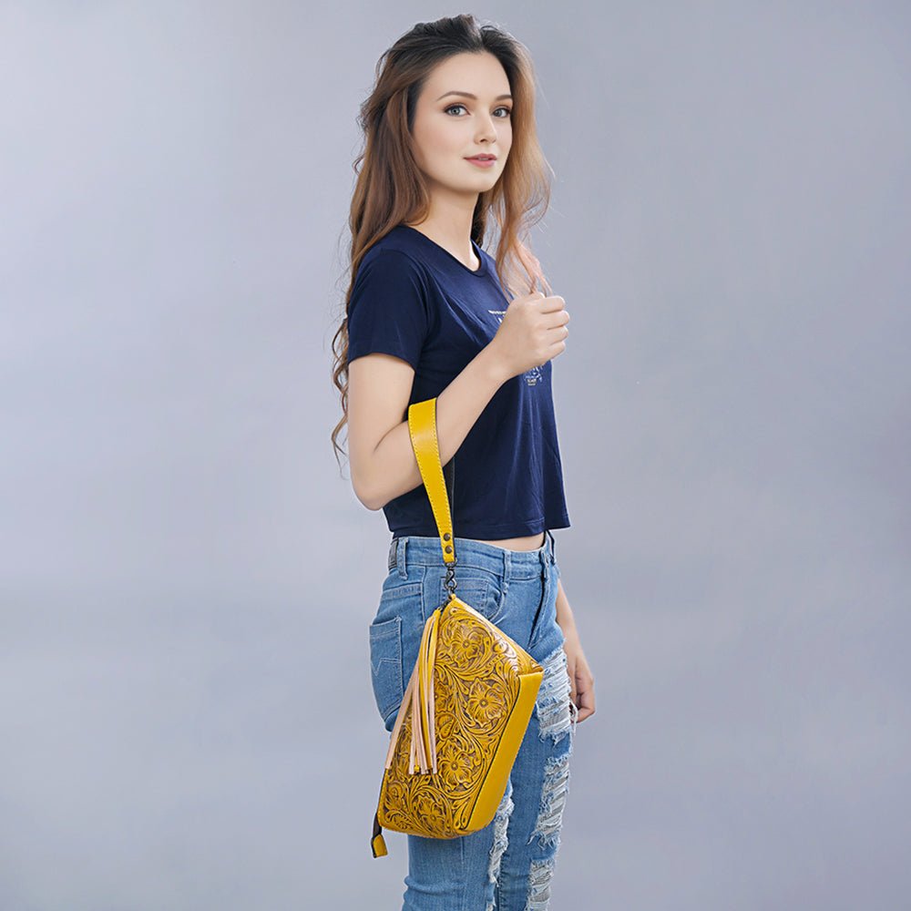 American Darling Hand Tooled Genuine Leather