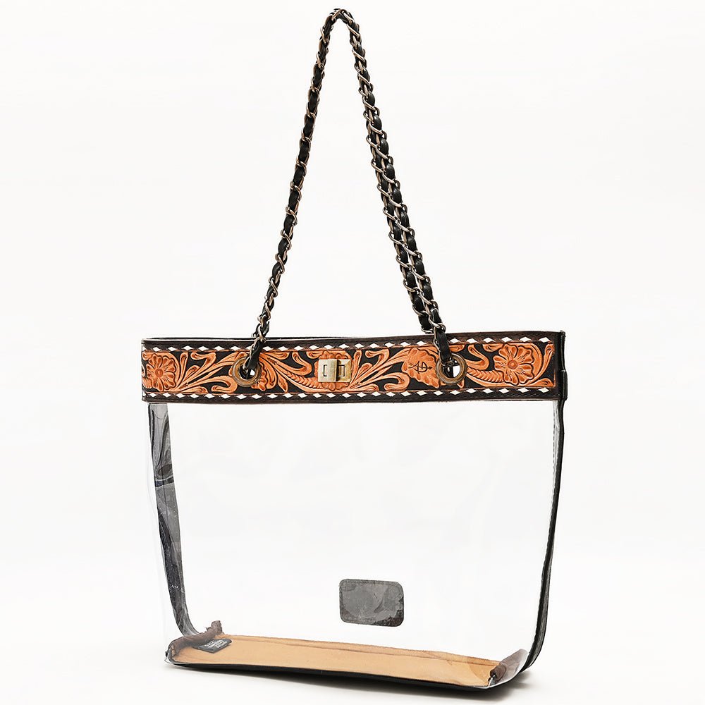 American Darling ADBG1238 Hand-Tooled Leather Shopper Tote