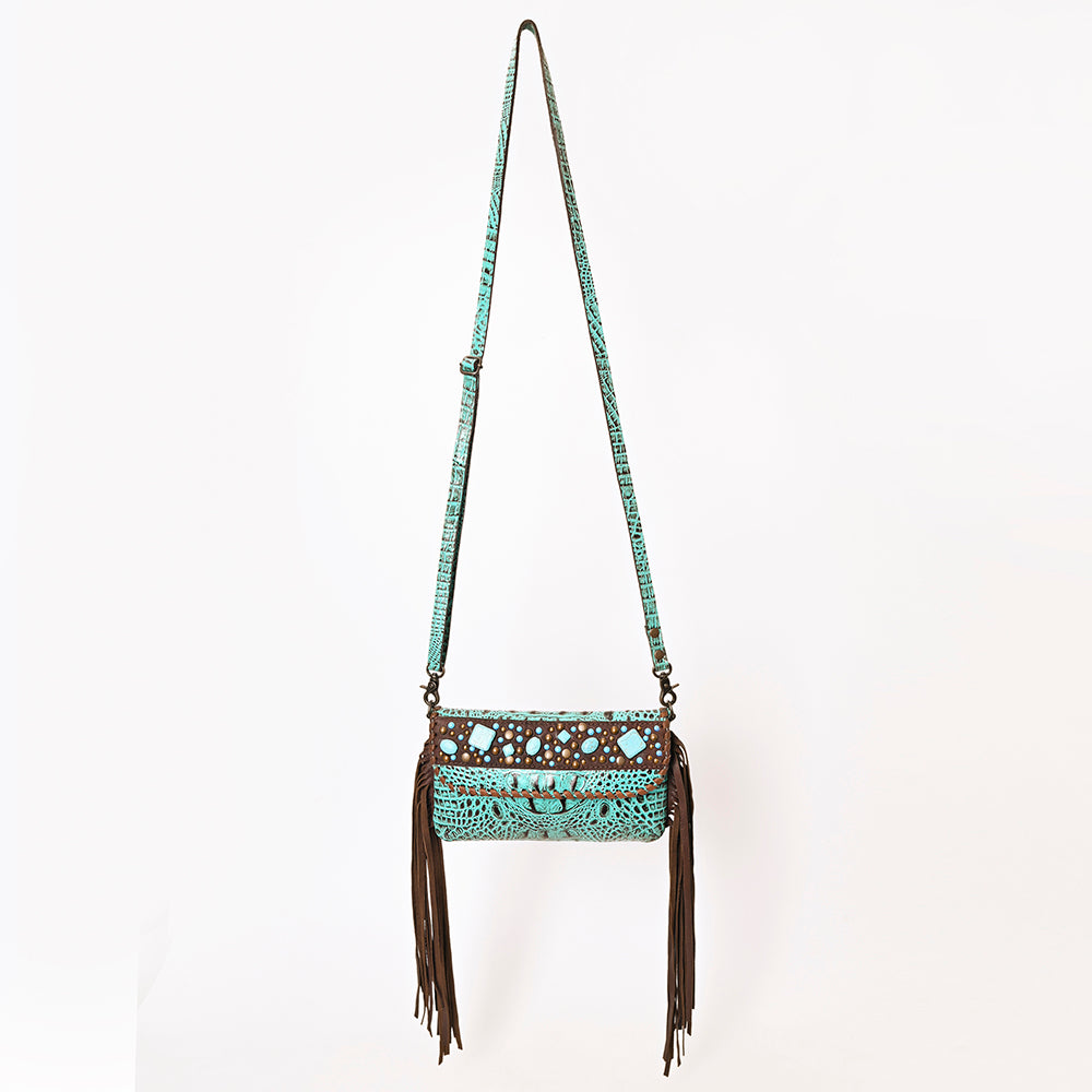 American Darling Crocodile Embossed Genuine Leather Bag