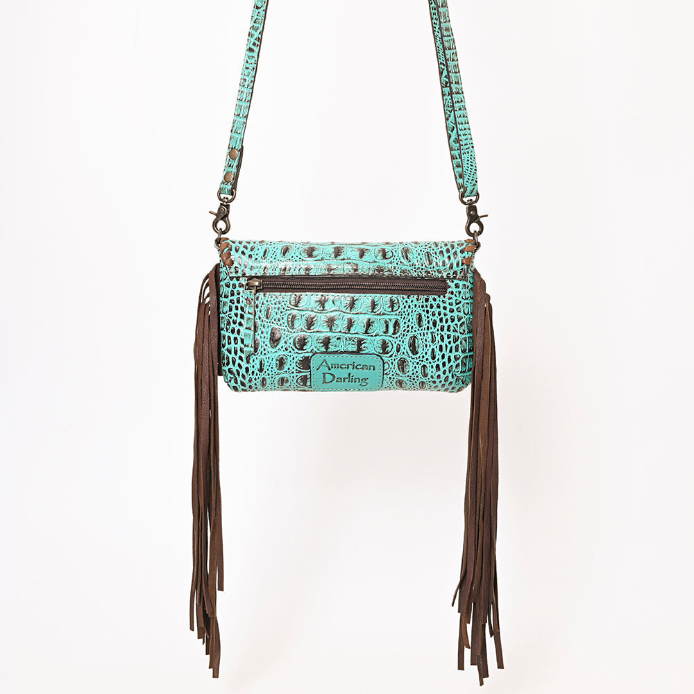 American Darling Crocodile Embossed Genuine Leather Bag