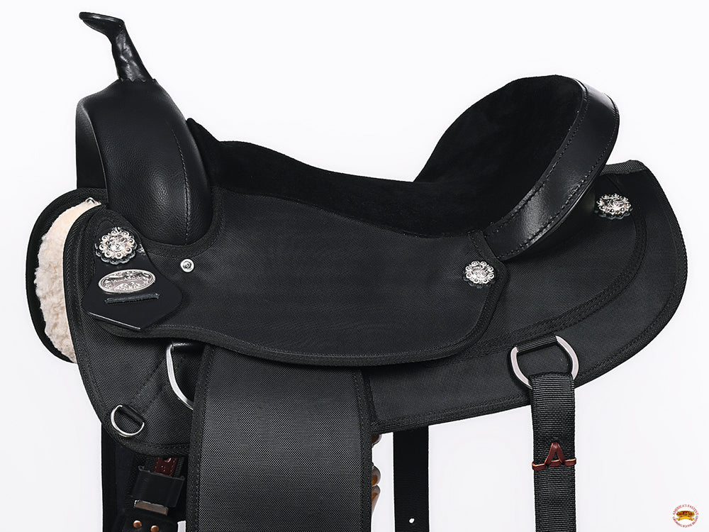 HILASON Flex Tree Western Horse Saddle Cordura Synthetic Trail & Pleasure | for Horses