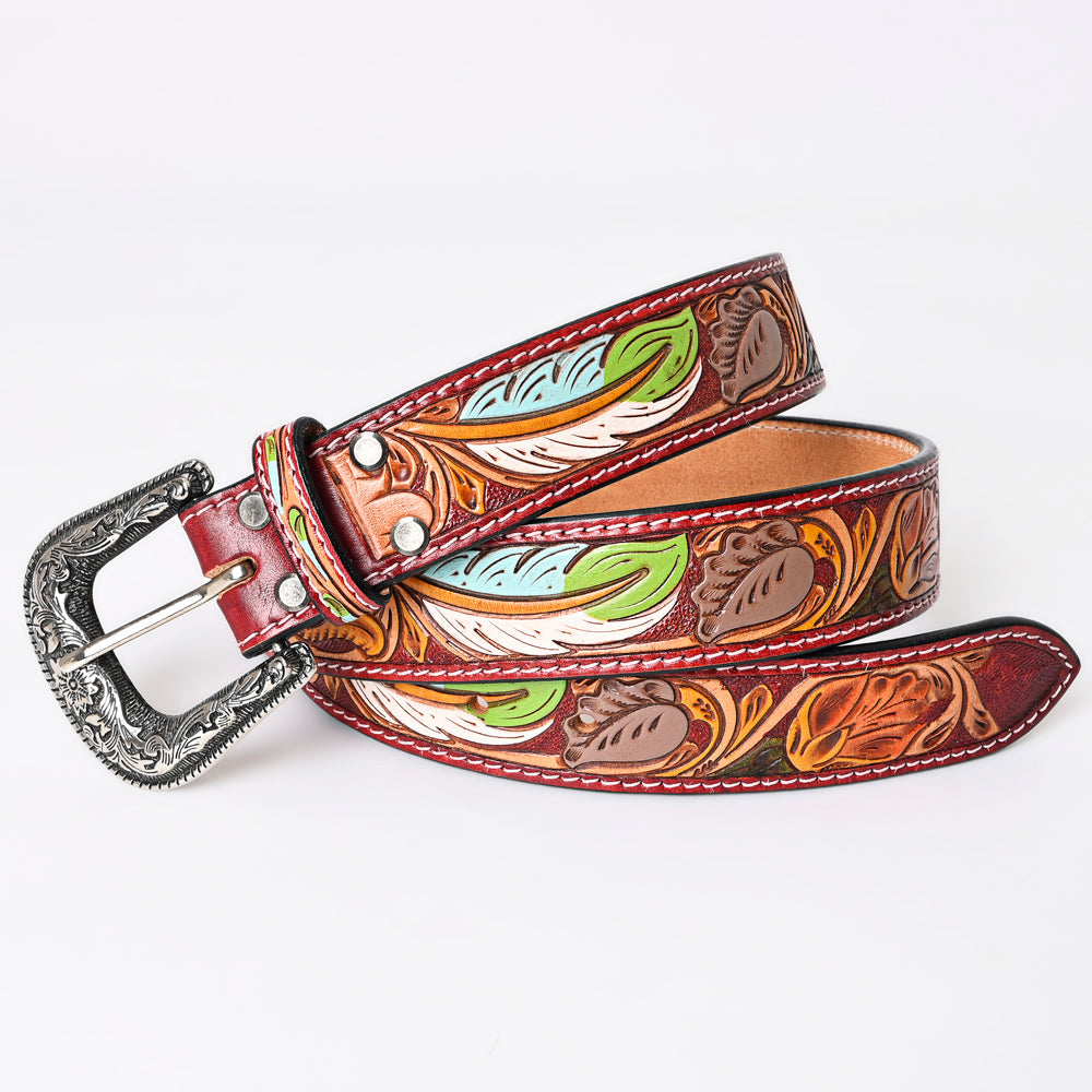 American Darling Beautifully Hand Tooled Genuine American Leather Belt Men and  Women