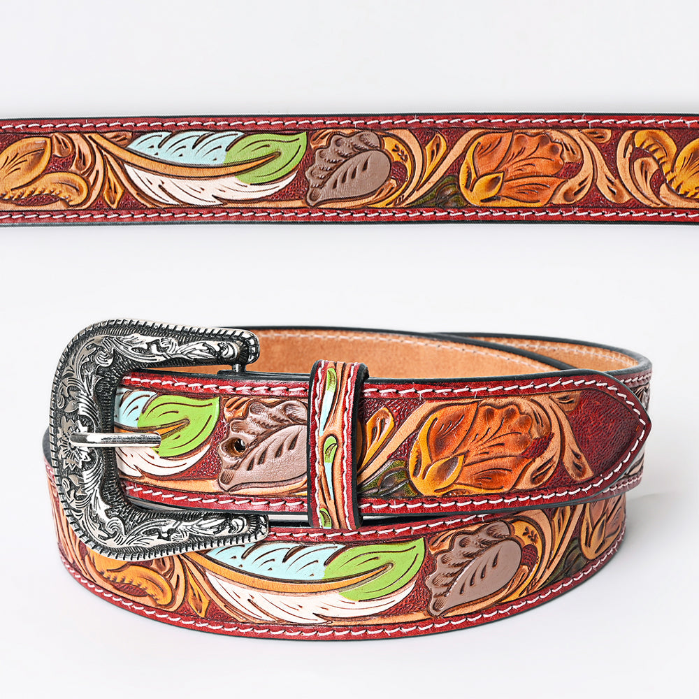 American Darling Beautifully Hand Tooled Genuine American Leather Belt Men and  Women