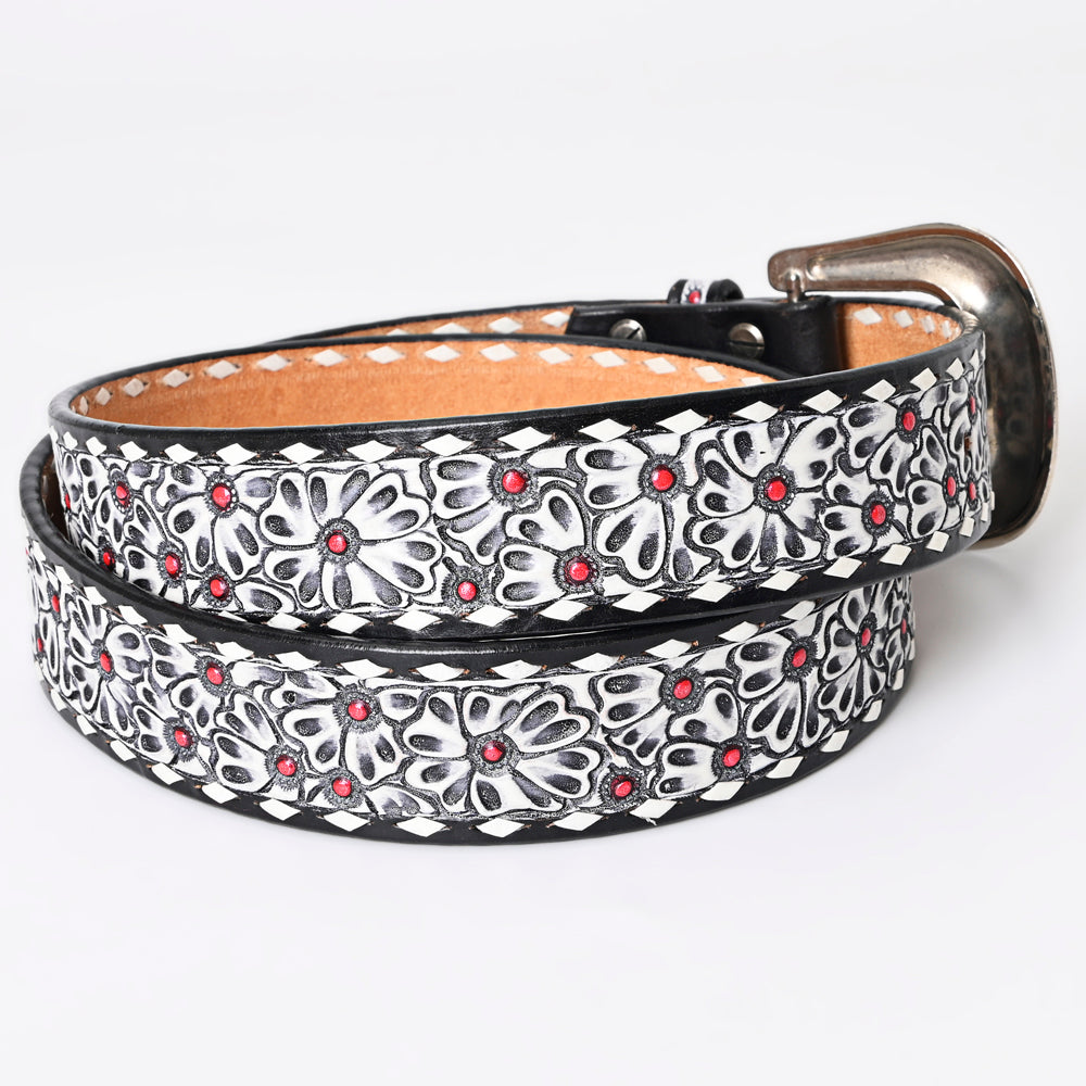 American Darling Beautifully Hand Tooled Genuine American Leather Belt Men and  Women