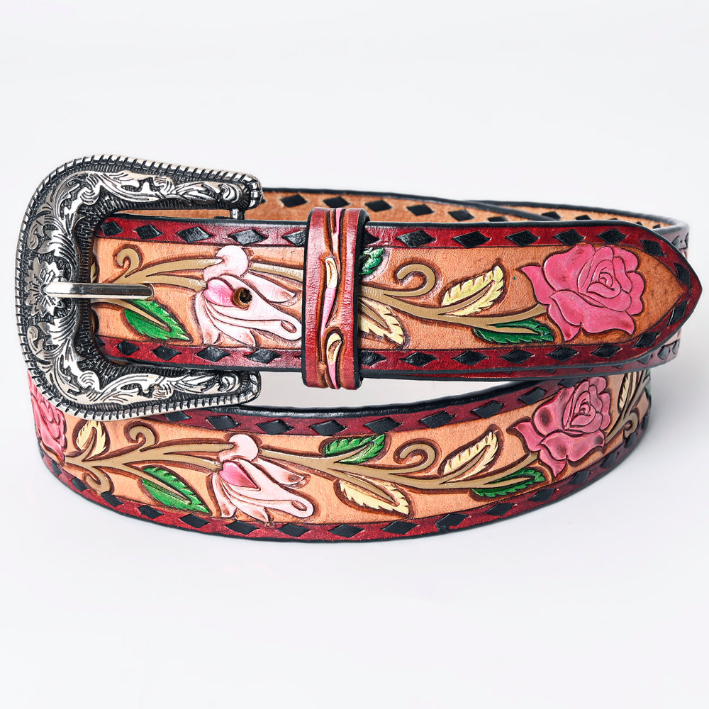 American Darling Beautifully Hand Tooled Genuine American Leather Belt Men and  Women