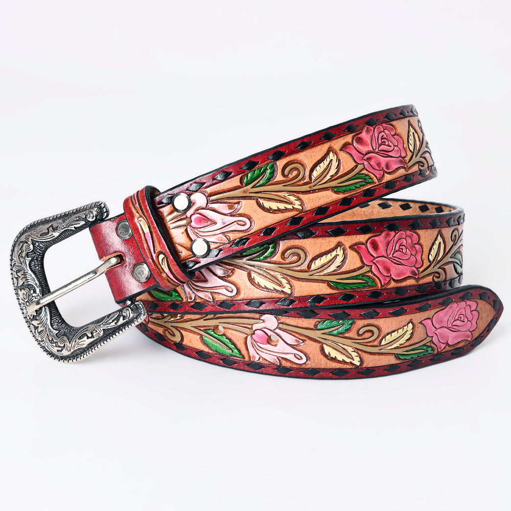American Darling Beautifully Hand Tooled Genuine American Leather Belt Men and  Women