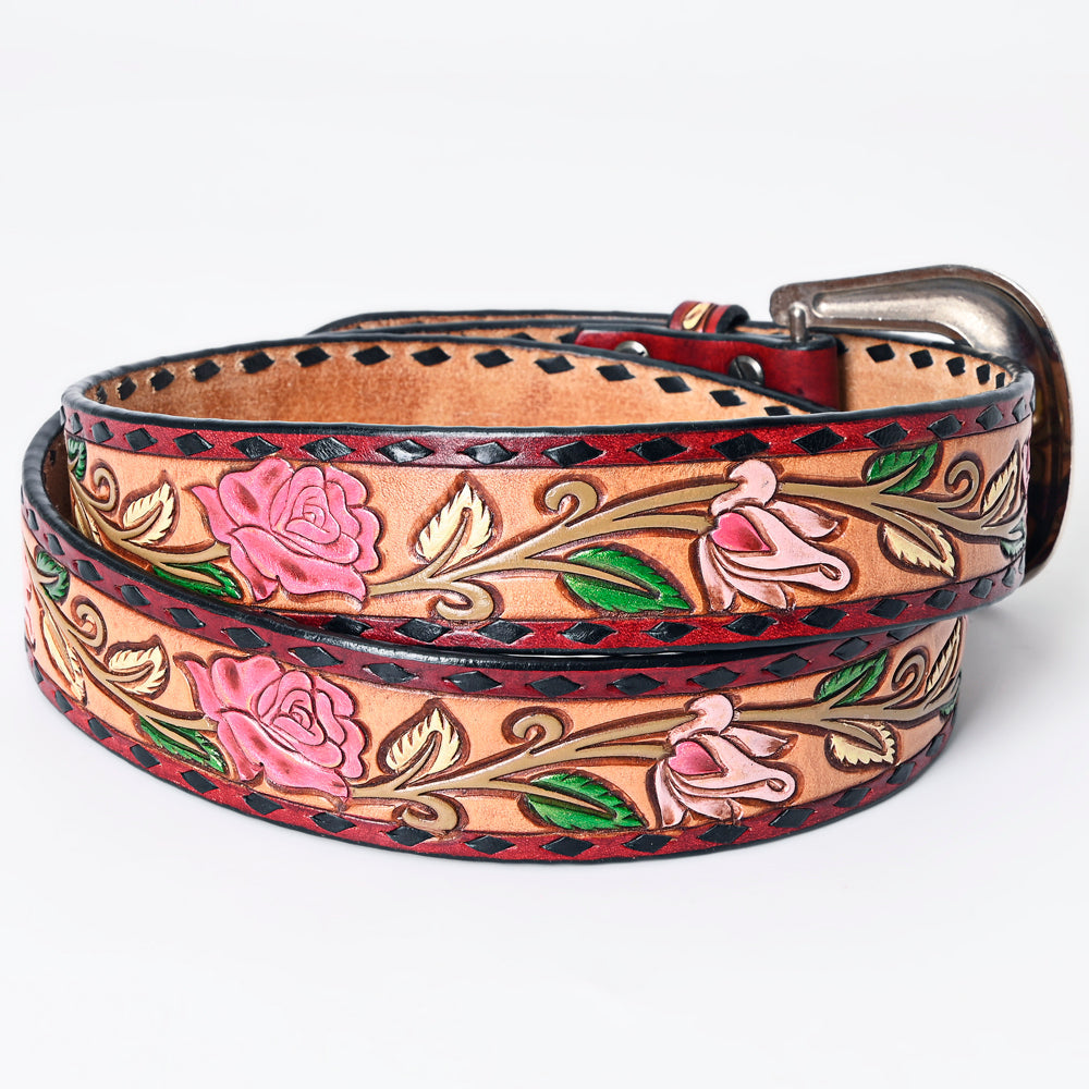 American Darling Beautifully Hand Tooled Genuine American Leather Belt Men and  Women