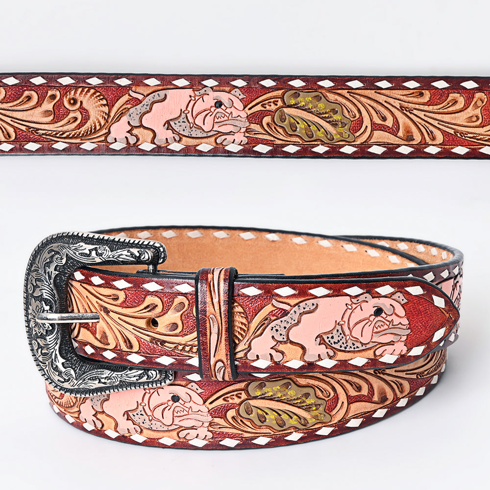 American Darling Beautifully Hand Tooled Genuine American Leather Belt Men and  Women