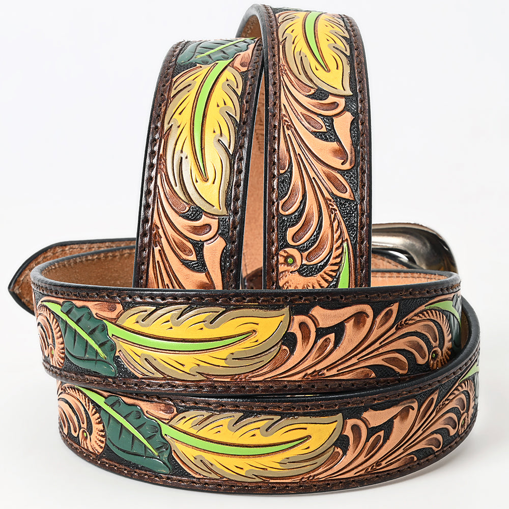 American Darling Beautifully Hand Tooled Genuine American Leather Belt Men and  Women