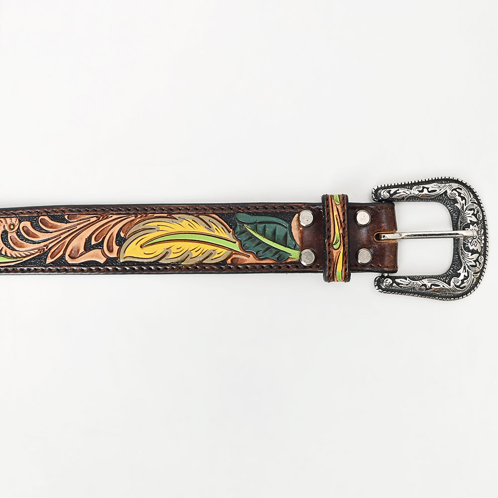 American Darling Beautifully Hand Tooled Genuine American Leather Belt Men and  Women