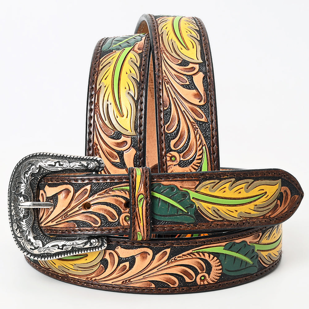 American Darling Beautifully Hand Tooled Genuine American Leather Belt Men and  Women