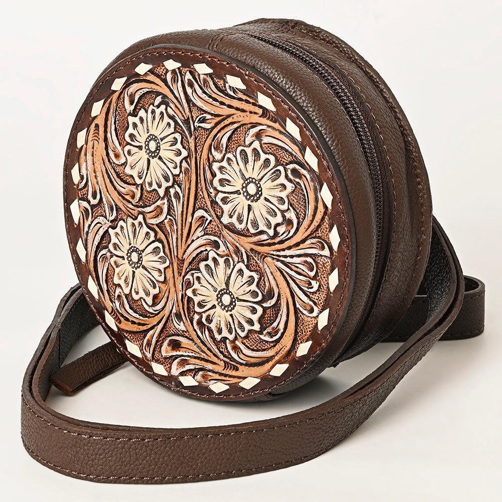 American Darling Hand-Tooled Genuine Leather Bag
