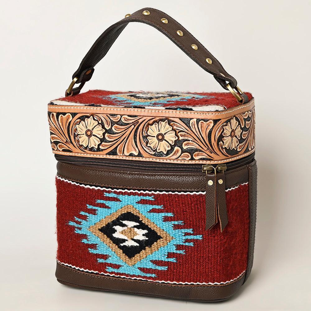 American Darling Hand-Tooled Saddle Blanket Leather Bag