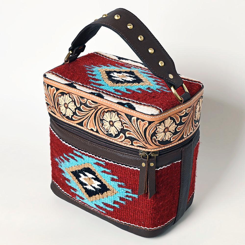 American Darling Hand-Tooled Saddle Blanket Leather Bag
