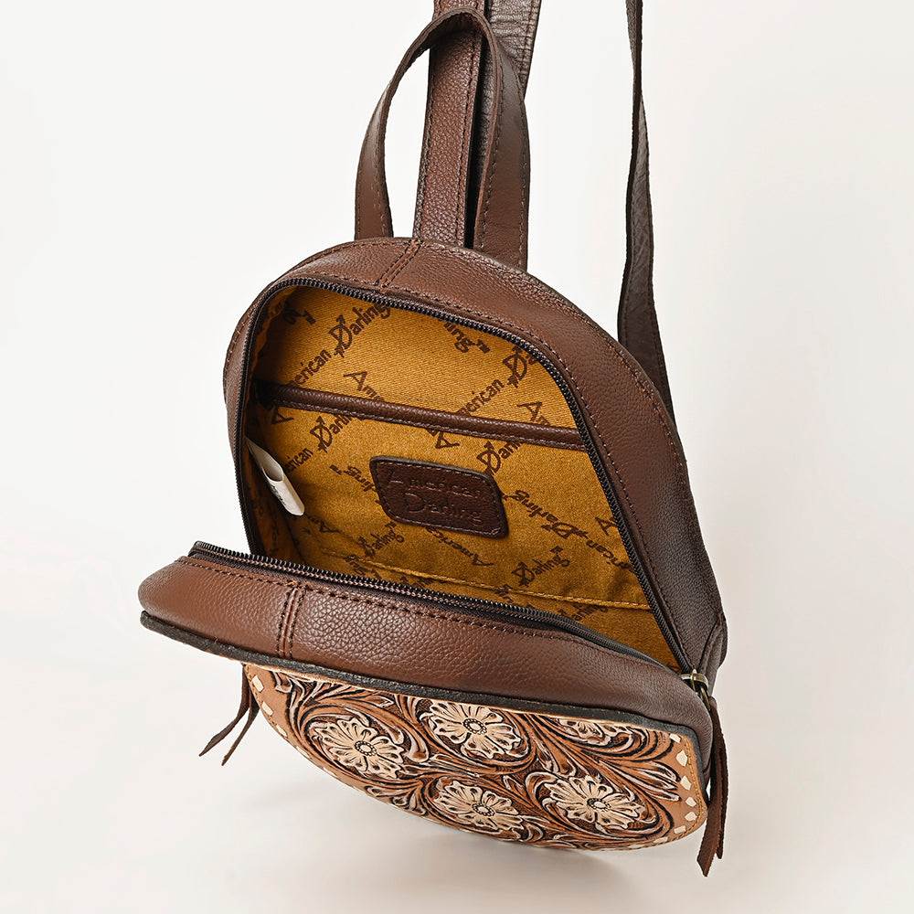 American Darling Hand-Tooled Genuine Leather Bag