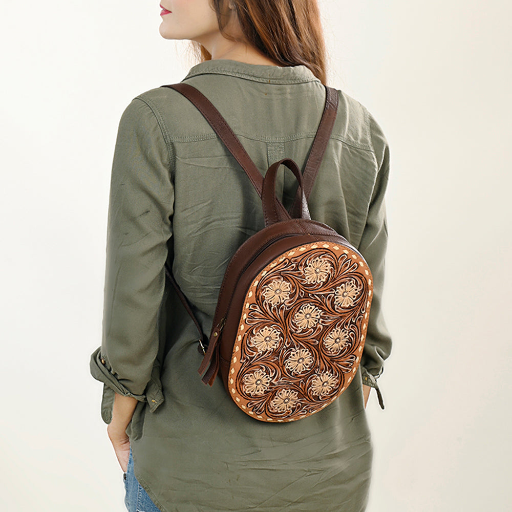 American Darling Hand-Tooled Genuine Leather Bag