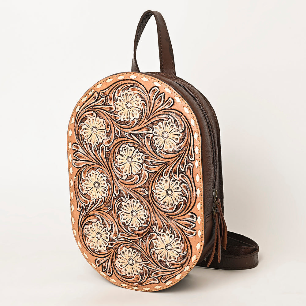 American Darling Hand-Tooled Genuine Leather Bag