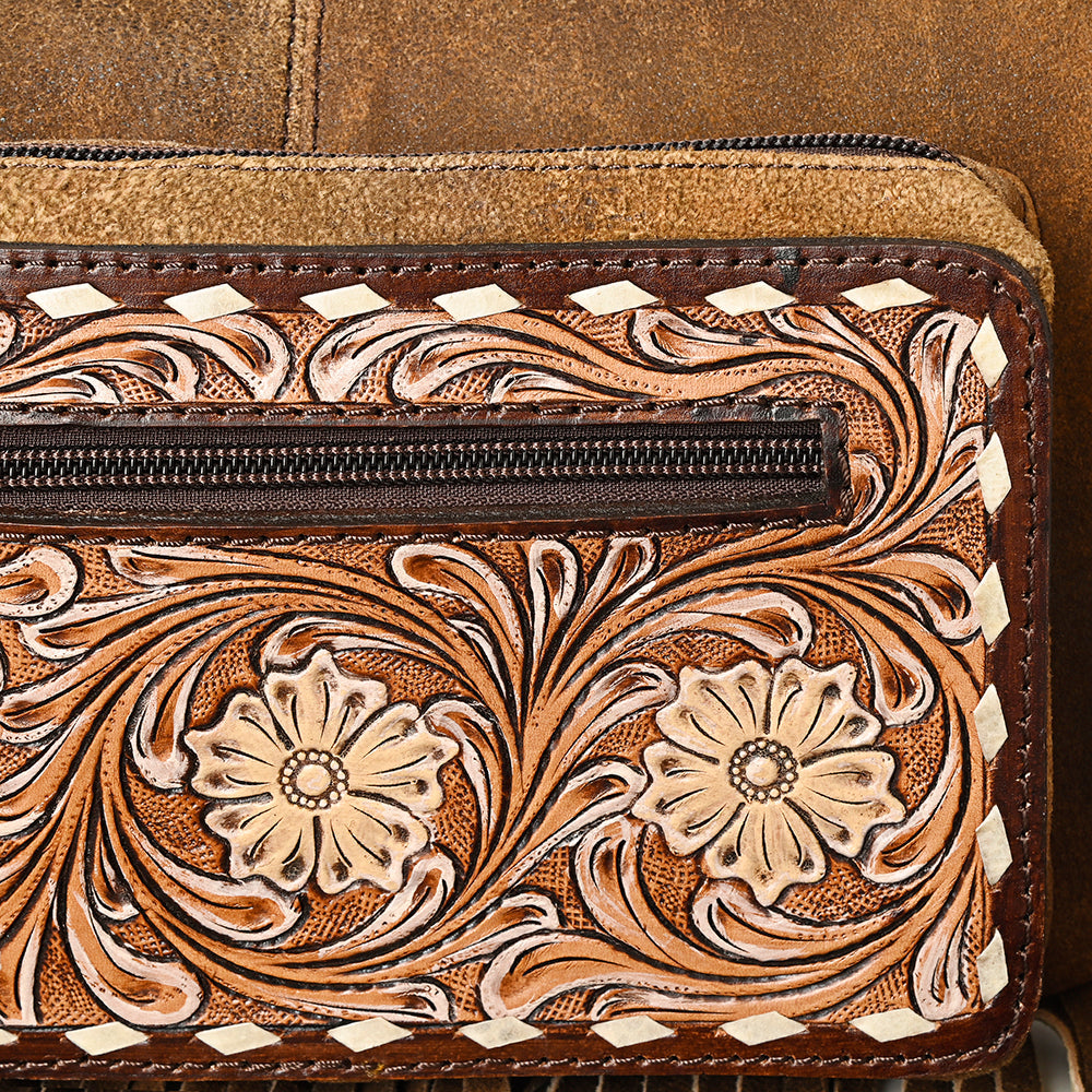 American Darling Hand-Tooled Genuine Leather Bag