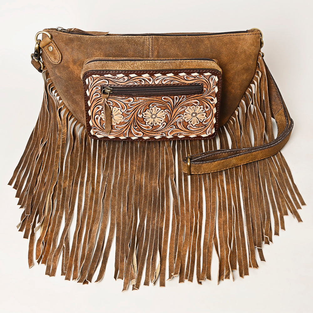 American Darling Hand-Tooled Genuine Leather Bag