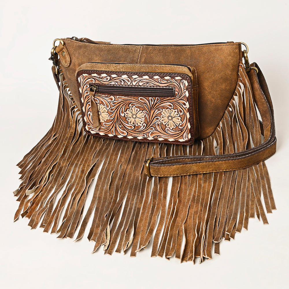 American Darling Hand-Tooled Genuine Leather Bag