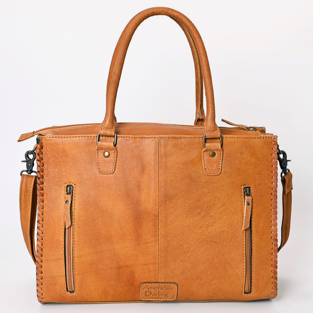 American Darling Briefcase Hand Tooled Genuine Leather