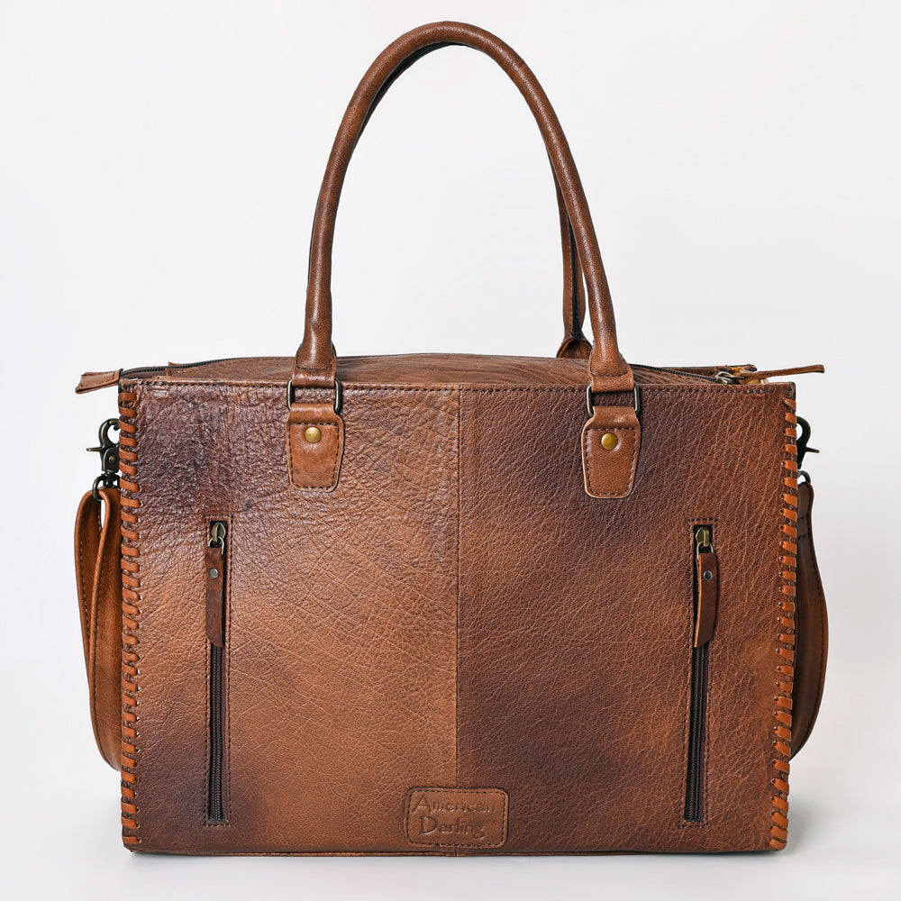 American Darling Briefcase Hand Tooled Genuine Leather