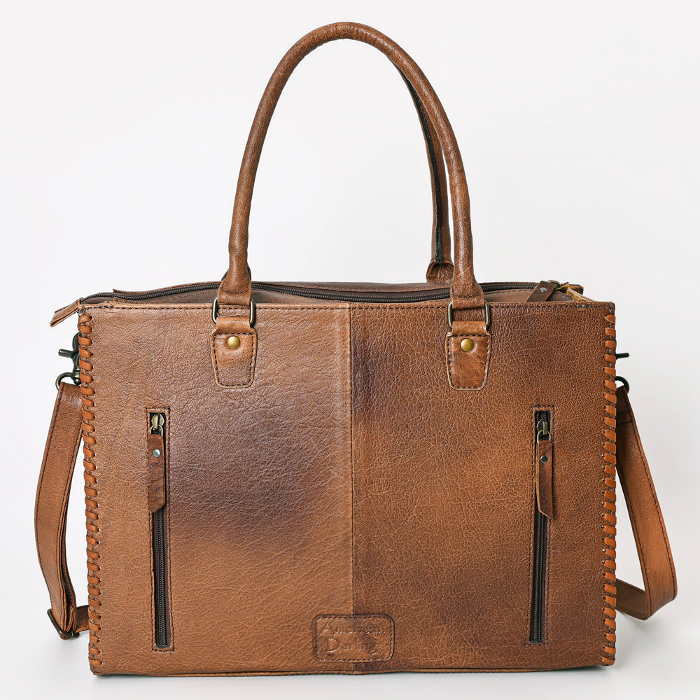American Darling Briefcase Hand Tooled Genuine Leather