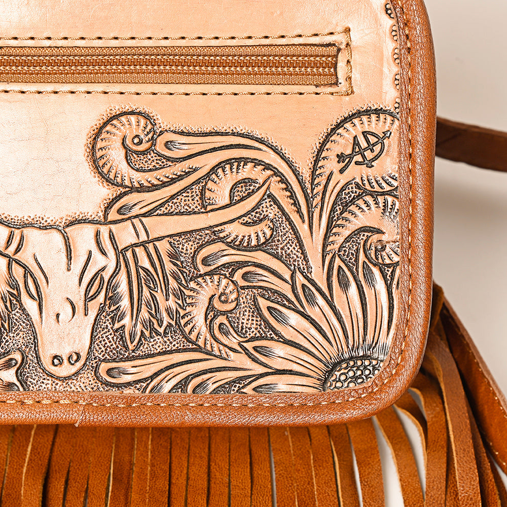 American Darling Hand-Tooled Genuine Leather Bag