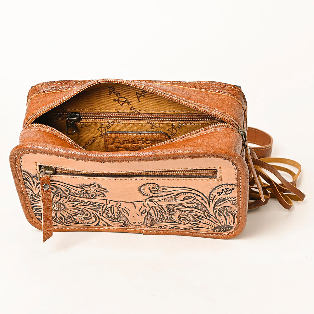 American Darling Hand-Tooled Genuine Leather Bag