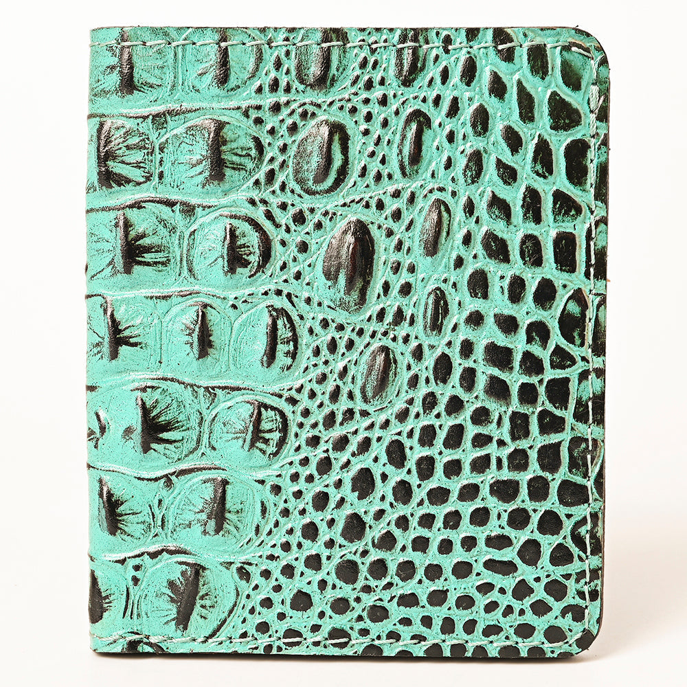 American Darling Crocodile-Embossed Leather Wallet