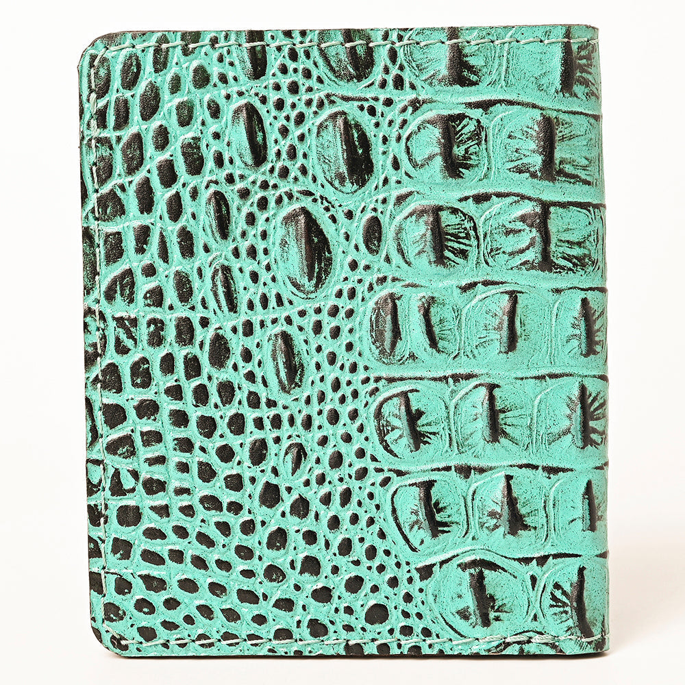 American Darling Crocodile-Embossed Leather Wallet