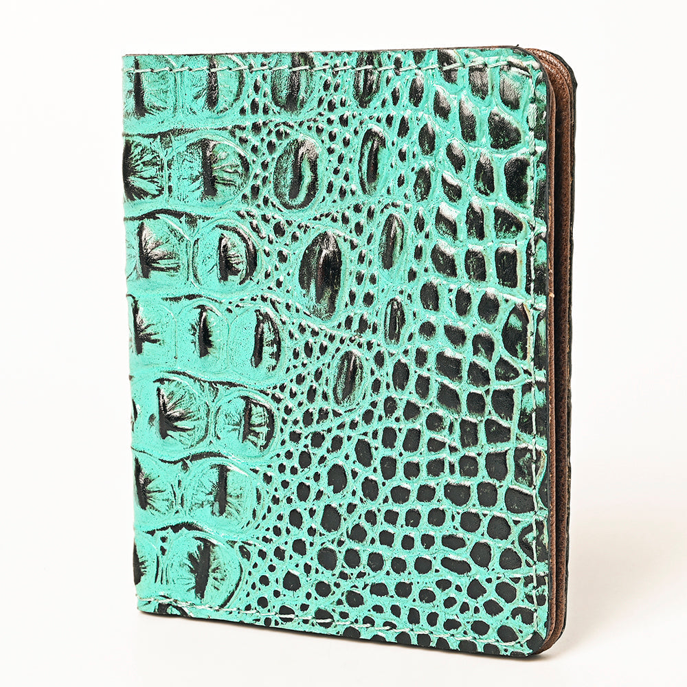 American Darling Crocodile-Embossed Leather Wallet