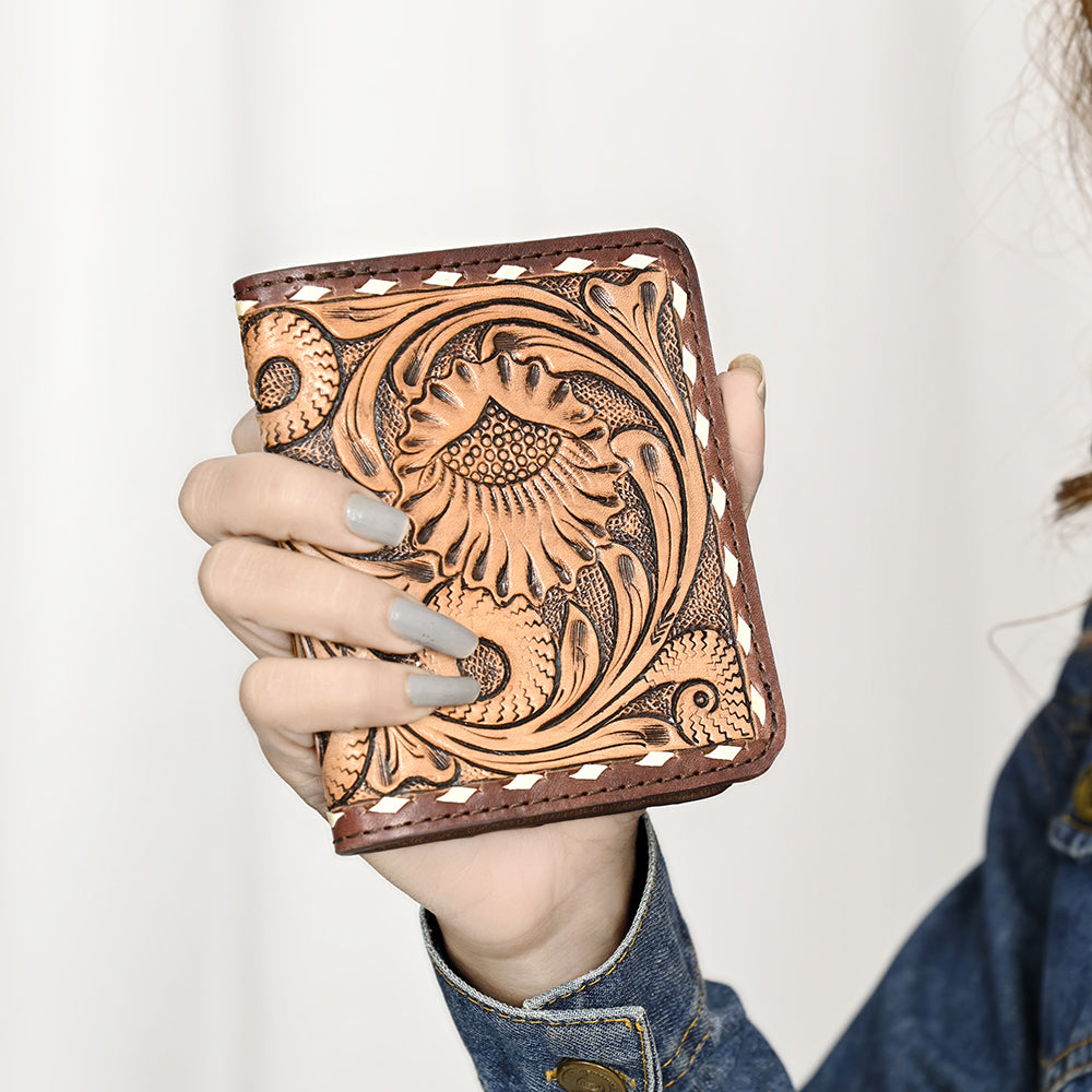 American Darling Hand-Tooled Leather Wallet