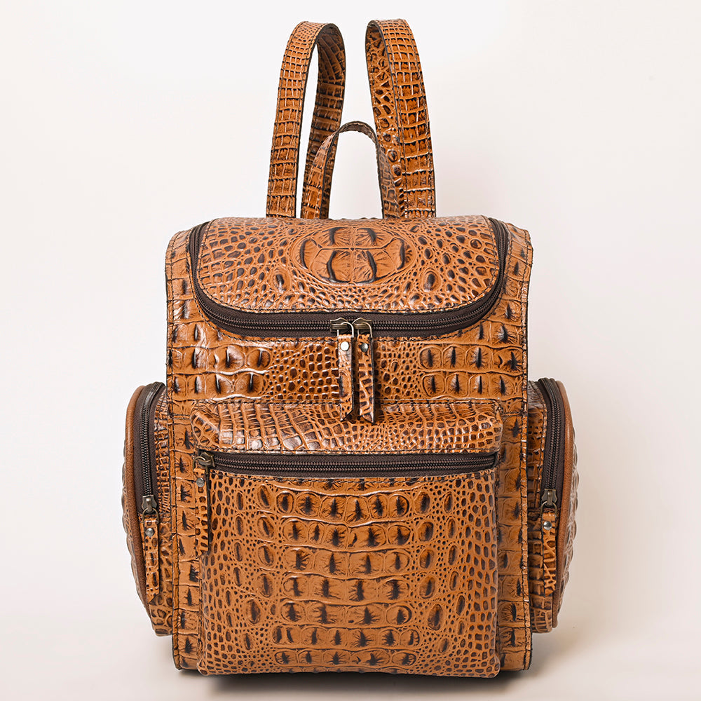 American Darling Crocodile Embossed Genuine Leather Bag