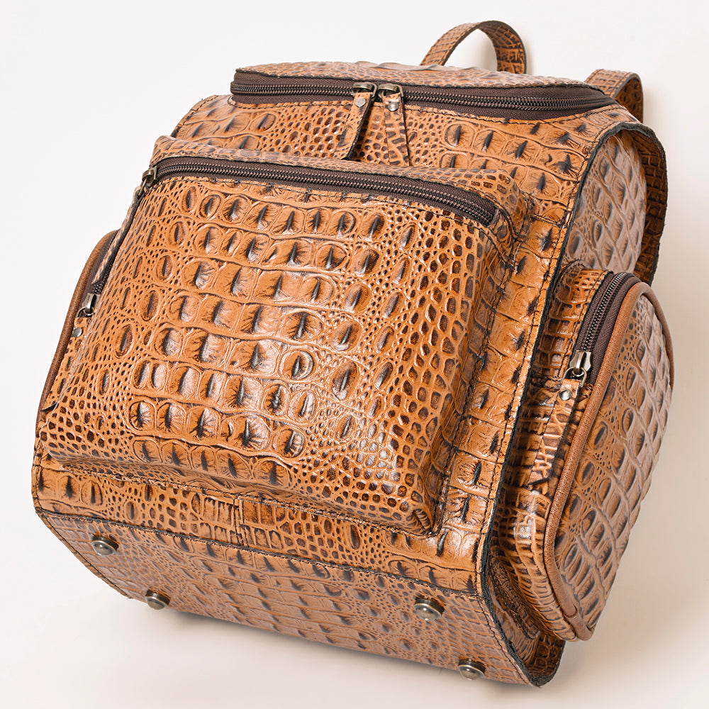 American Darling Crocodile Embossed Genuine Leather Bag