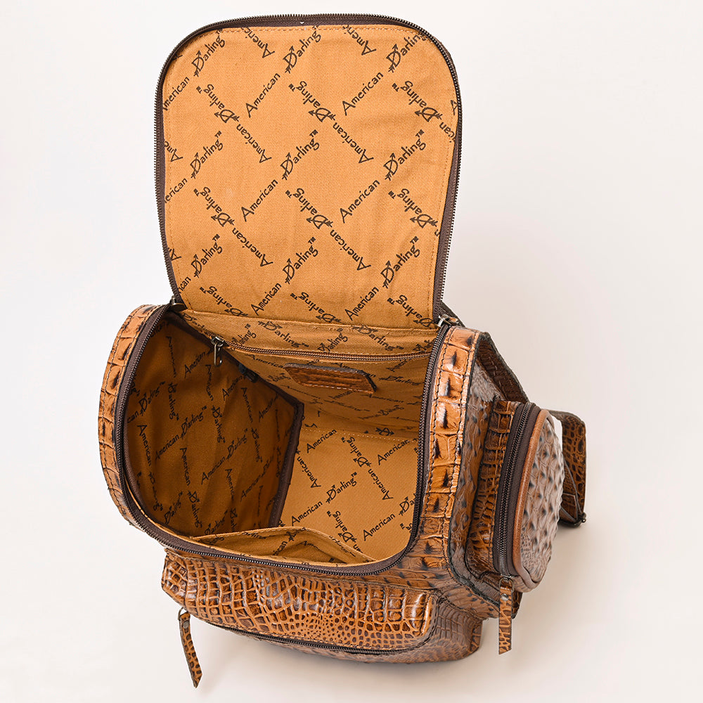 American Darling Crocodile Embossed Genuine Leather Bag