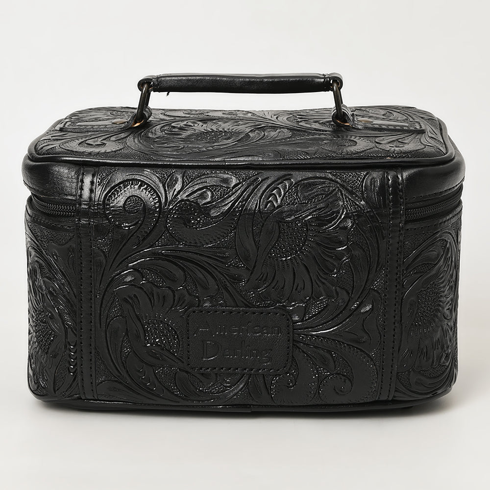 American Darling Jewelry Case Hand Tooled Genuine Leather