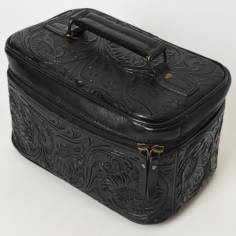 American Darling Jewelry Case Hand Tooled Genuine Leather
