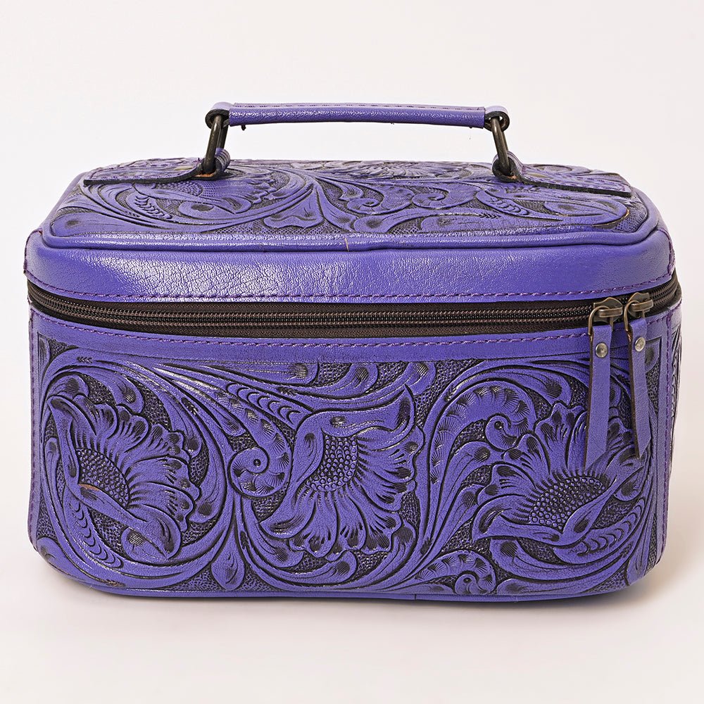 American Darling Jewelry Case Hand Tooled Genuine Leather