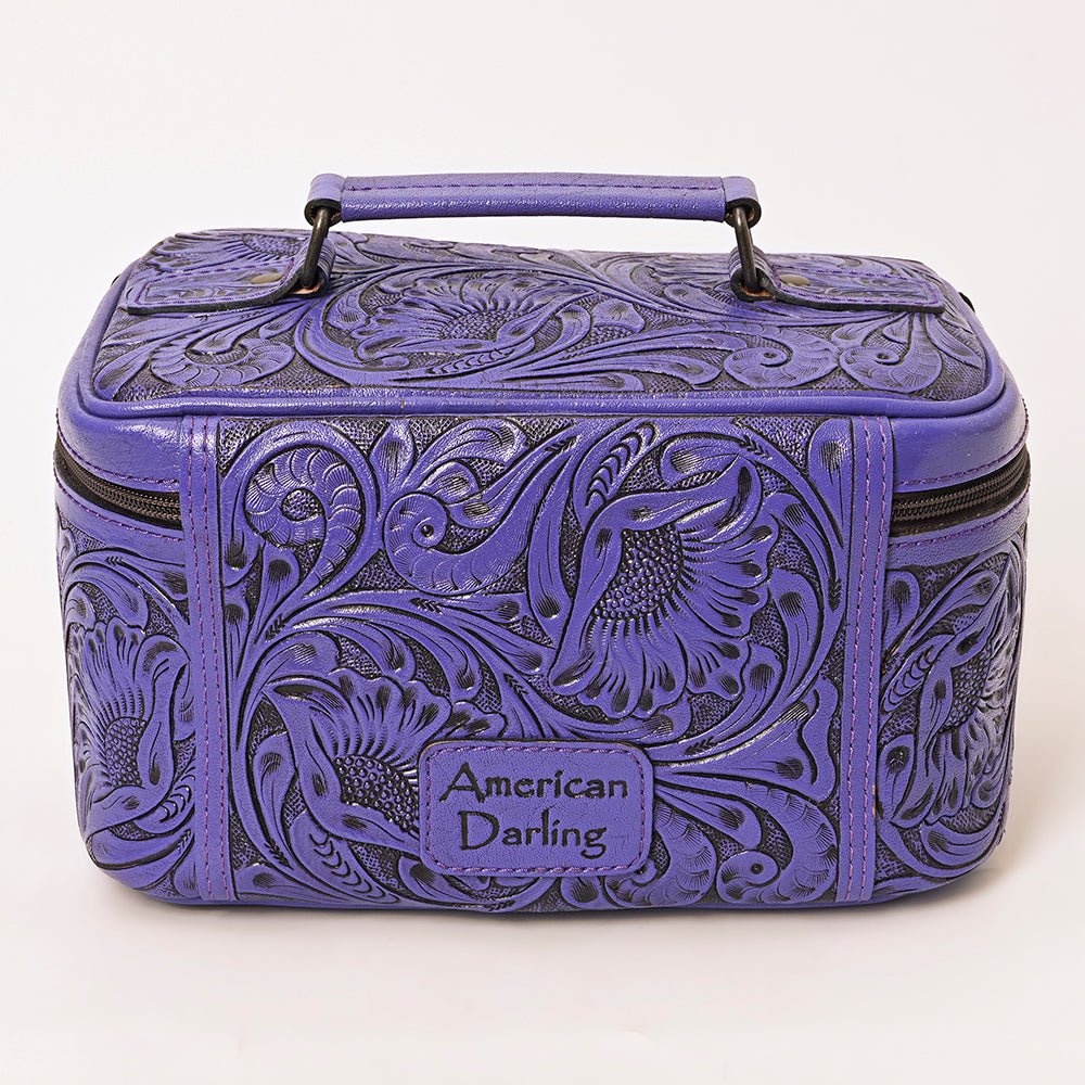 American Darling Jewelry Case Hand Tooled Genuine Leather