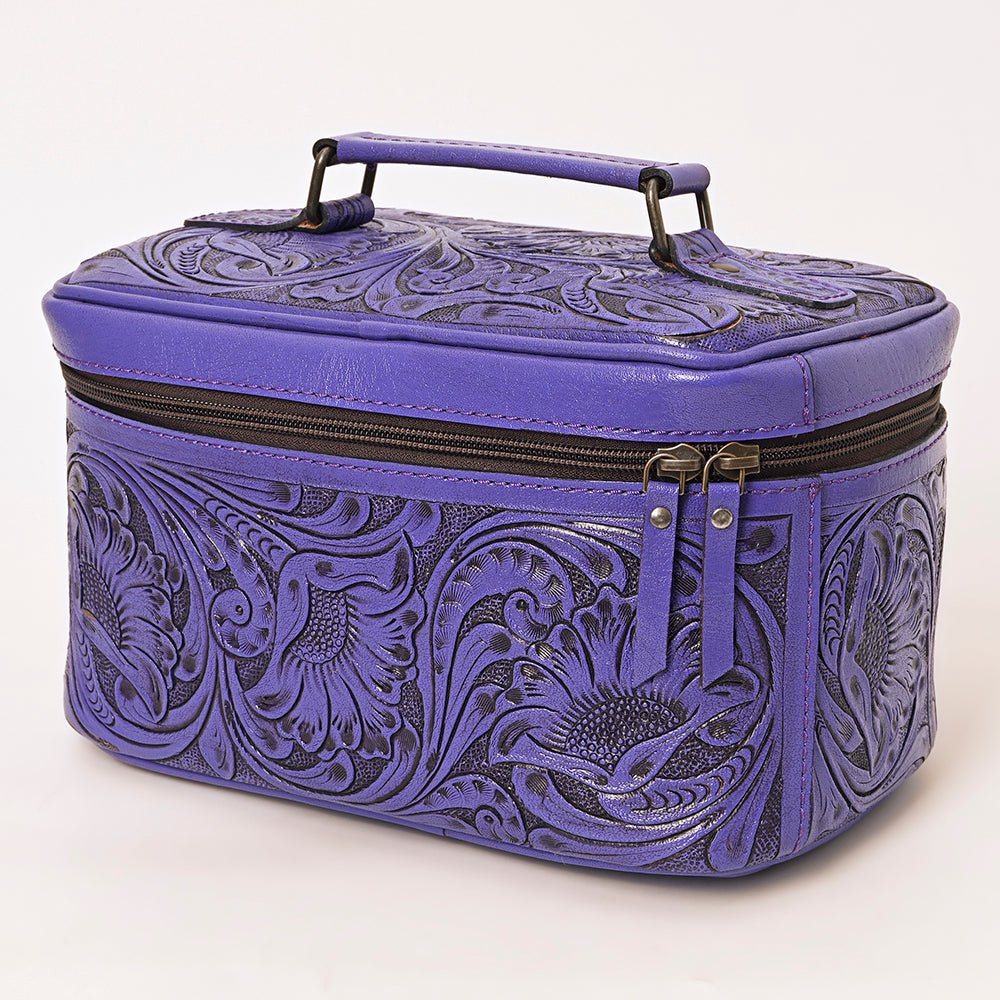 American Darling Jewelry Case Hand Tooled Genuine Leather