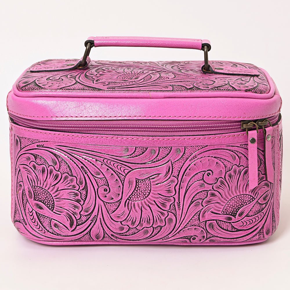American Darling Jewelry Case Hand Tooled Genuine Leather
