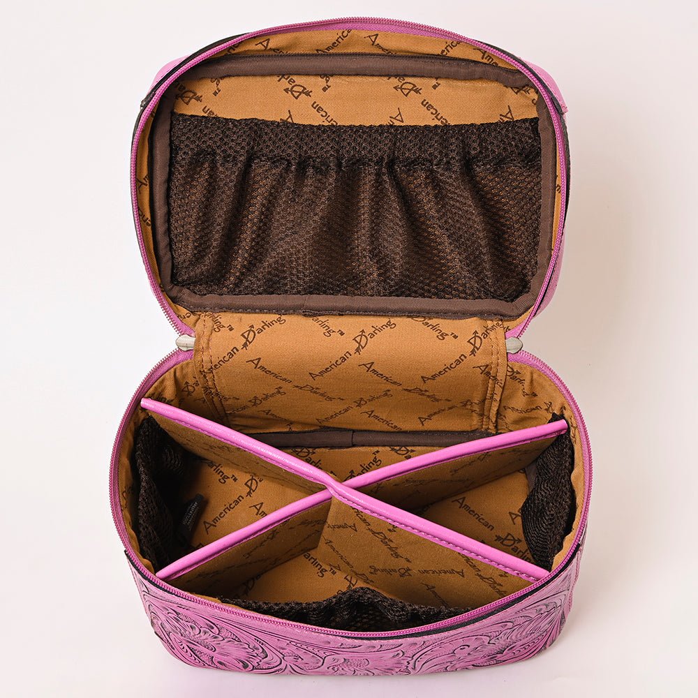 American Darling Jewelry Case Hand Tooled Genuine Leather