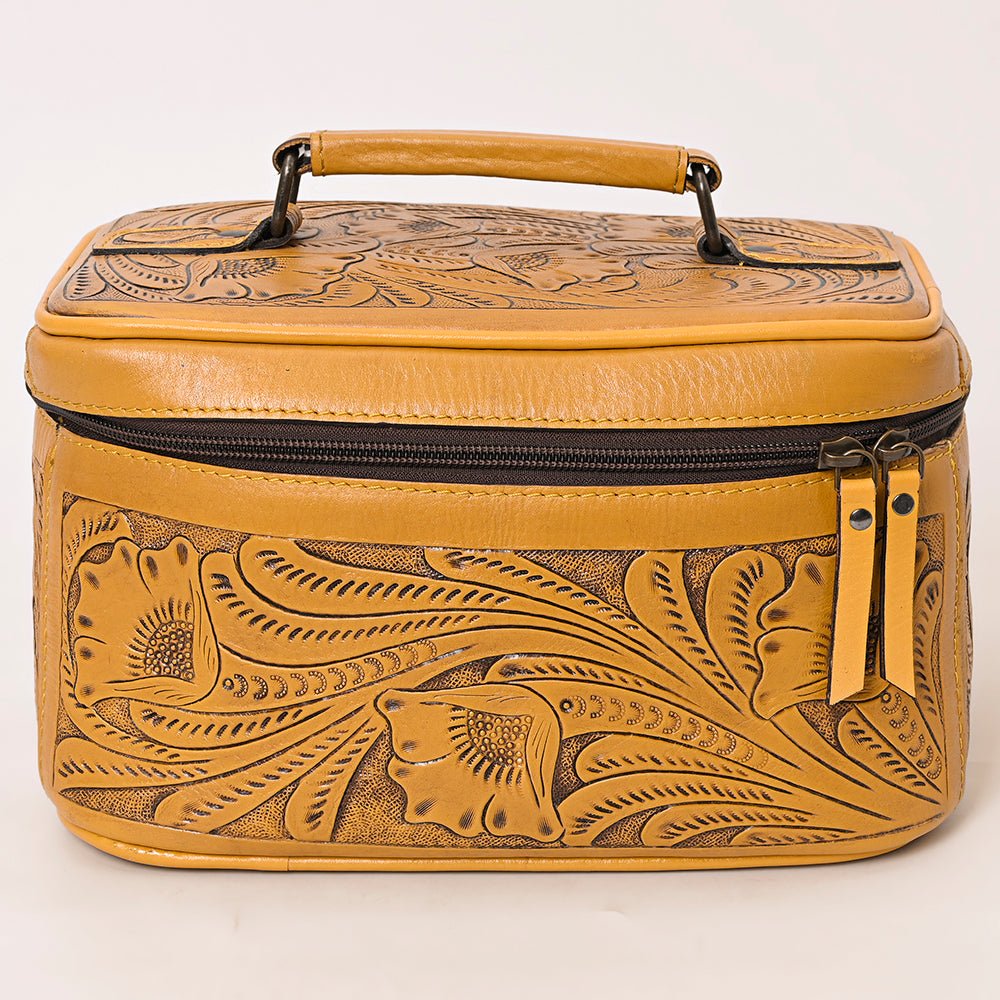 American Darling Jewelry Case Hand Tooled Genuine Leather