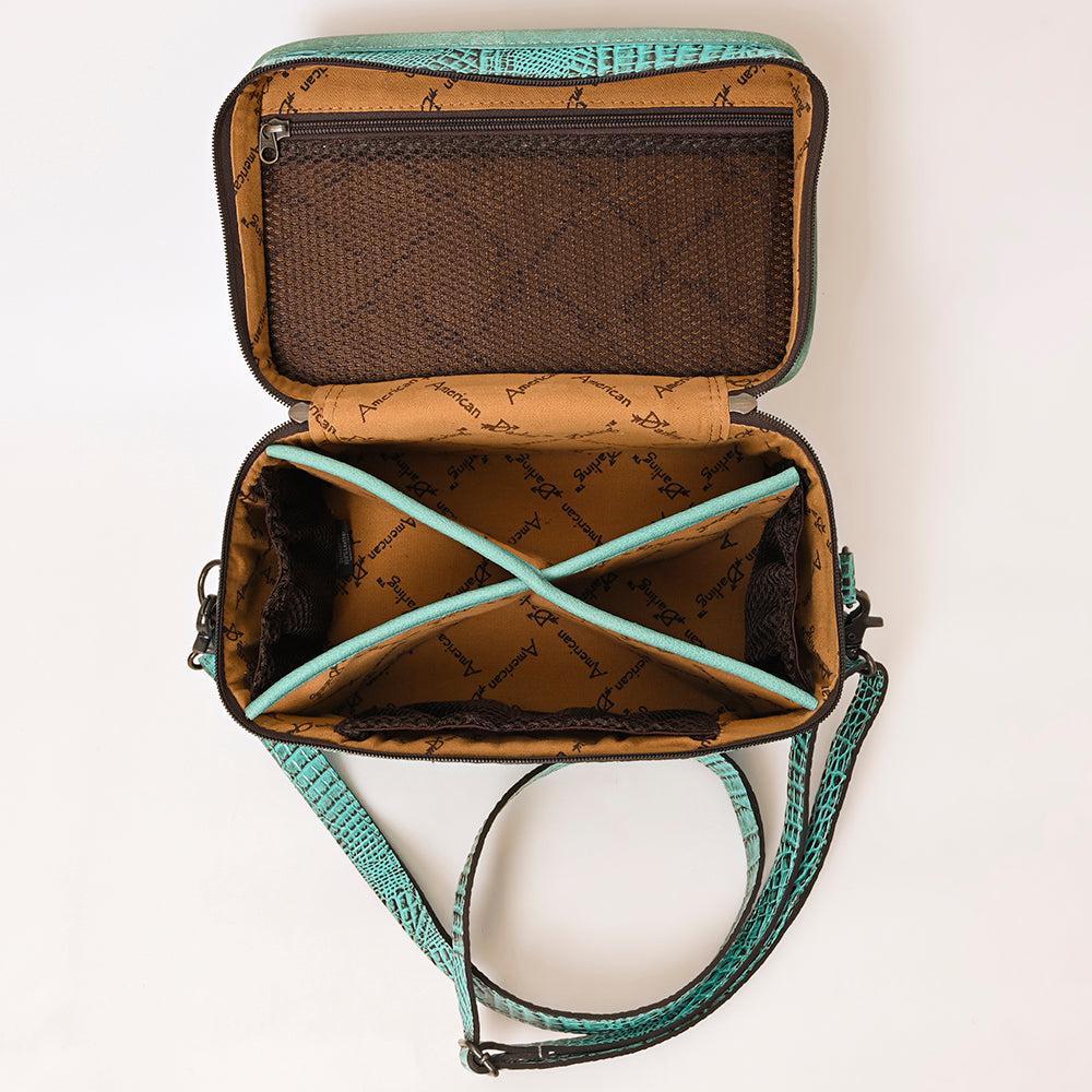 American Darling Crocodile Embossed Genuine Leather Bag