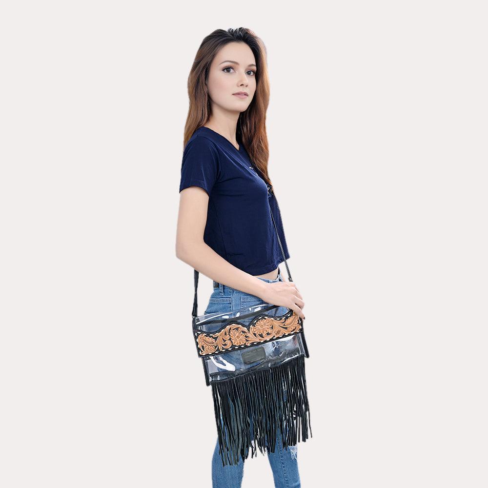 American Darling Hand-Tooled Genuine Leather Bag