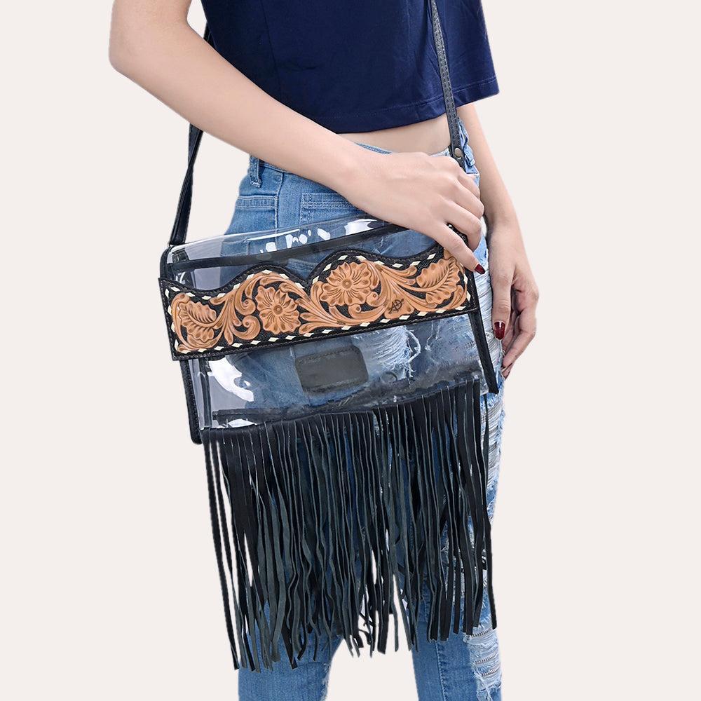 American Darling Hand-Tooled Genuine Leather Bag