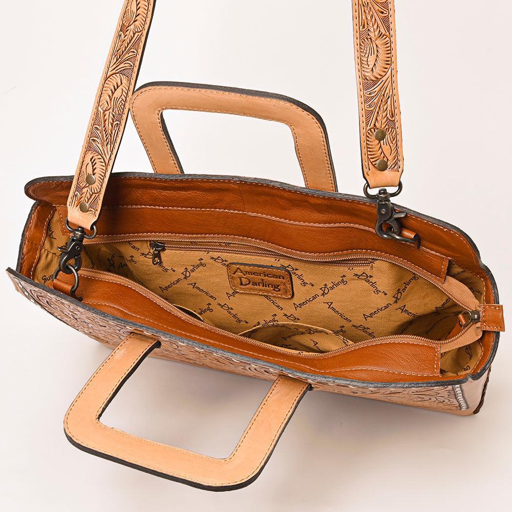 American Darling Hand-Tooled Genuine Leather Bag