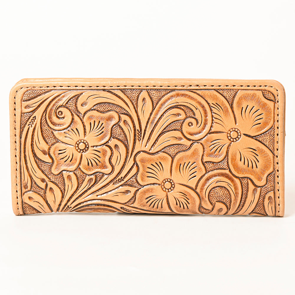 American Darling Wallet Hand Tooled Genuine Leather